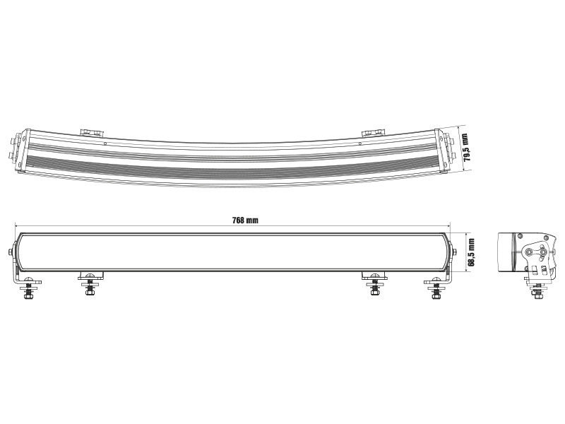 OPTIBEAM Super Captain Dual Curved 800